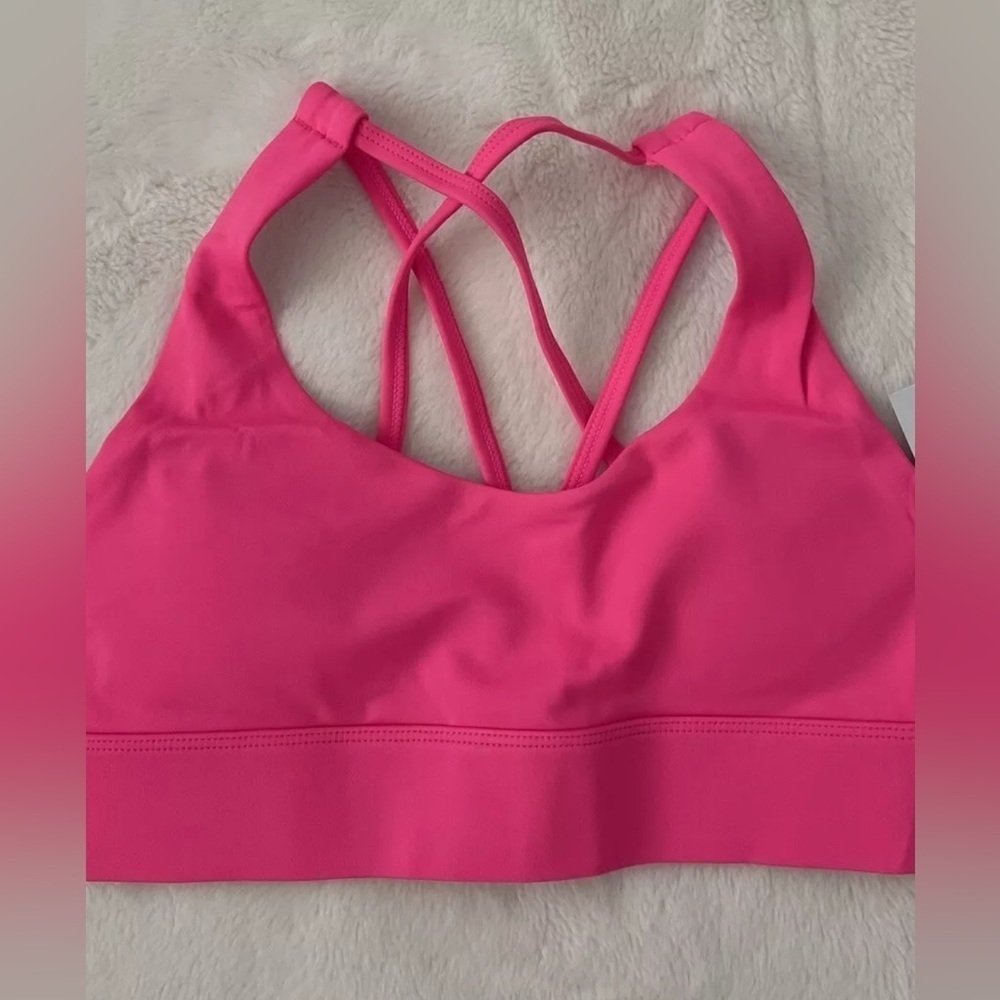 Hot pink Zyia light and tight bra that can be a swim top size M